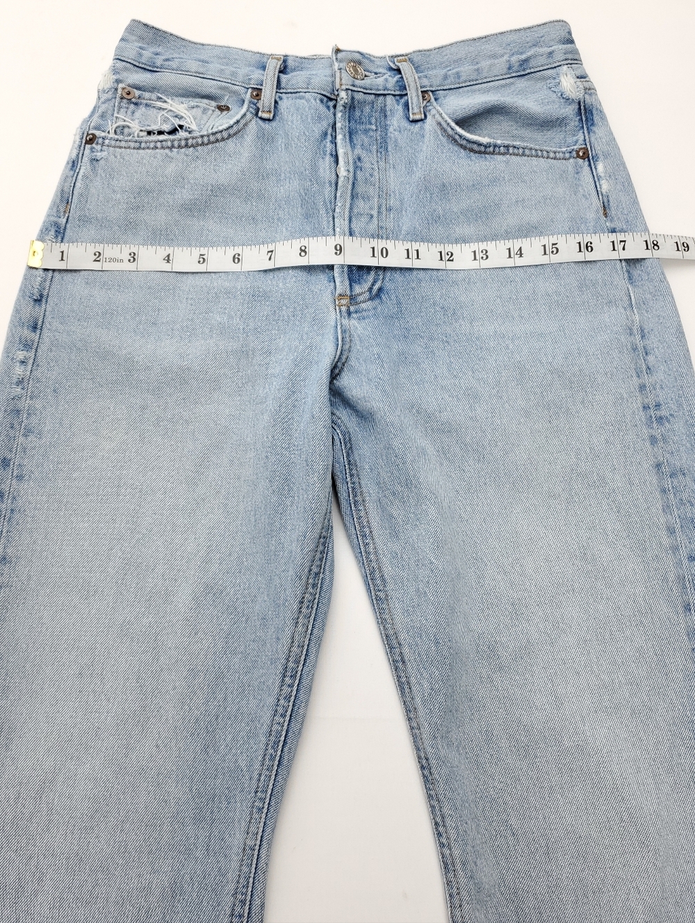 AGOLDE 90s Womens Loose Fit Jeans in Snapshot/Light-Blue Straight-Leg Size 26 - Picture 7 of 15